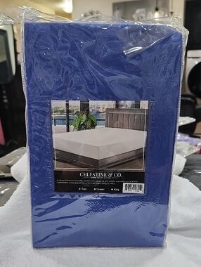 CELESTINE & CO. DEEP BLUE MATTRESS PROTECTOR
